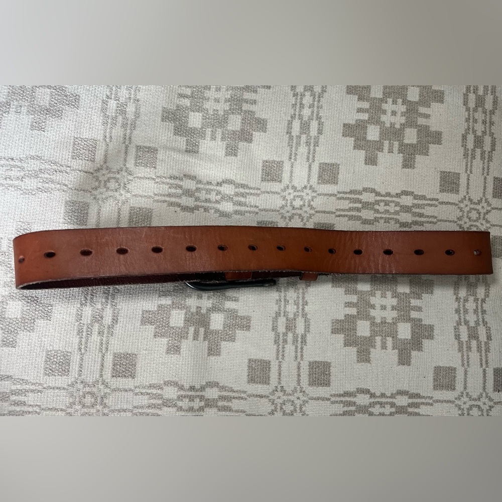 Wilfred Aritzia Leather Belt Size S Cognac Brown Minimalist Classic - Picture 4 of 6